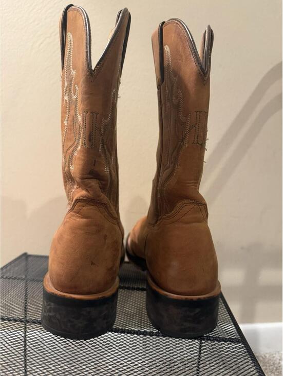 Double H Cowboy Boots - Men’s 8 - Tan Brown Leather main image 4